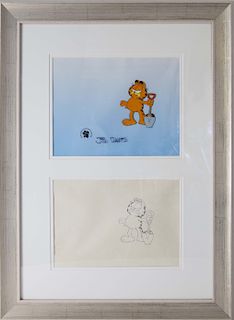 Jim Davis Animation Art "Garfield Holding the Shovel"