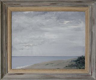 Nathaniel Benchley Oil on Artist Board "View from Sconset"