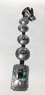 Navajo Sterling Silver and Turquoise Concho Belt