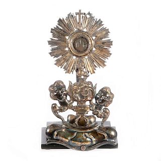 Spanish Colonial silver monstrance
