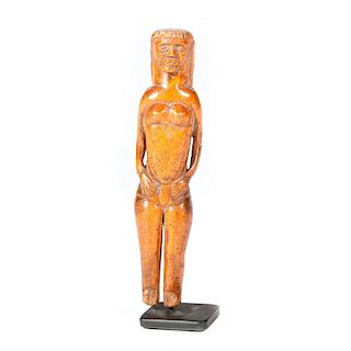 Guatemalan carved female figure