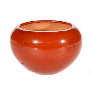 Santa Clara polished redware bowl