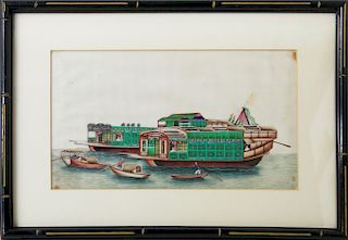 Chinese Export Watercolor on Mulberry Pith Paper