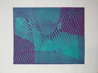Stanley William Hayter Soft Ground Etching Printed in Colours "Saddle" Ed. 36/100