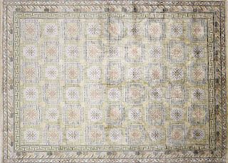 Hand Knotted Khotan Design with Greens Oriental Rug