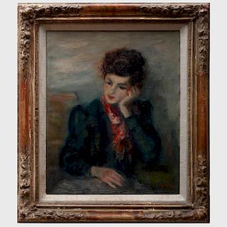 Attributed to Jacques Zucker (1900-1981) : Portrait of a Seated Woman