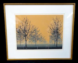 WILBER STREECH PRINT "THE ORCHARD"