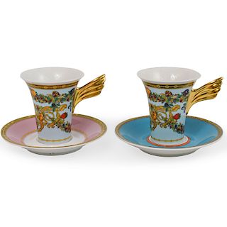 (2 Pc) Rosenthal x Versace Porcelain Teacups