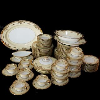 (89 Pc) Noritake "Goldlea" Porcelain Dinner Set