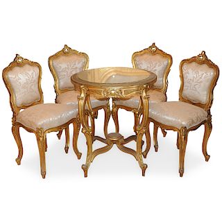 (5 Pc) Antique French Furniture Set