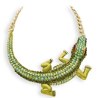 Alligator Crystal Necklace