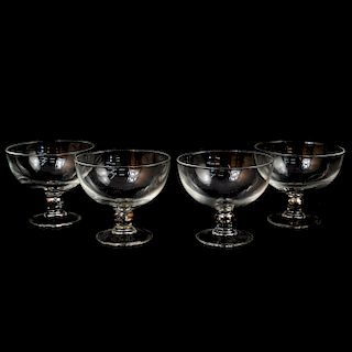 (4) Luminarc Footed crystal bowls