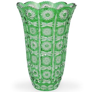 Bohemian Crystal Cut Vase