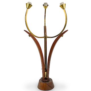 Mid Century Wood Lamp