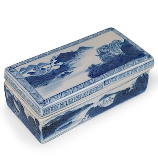 Chinese Blue and White Rectangular Box