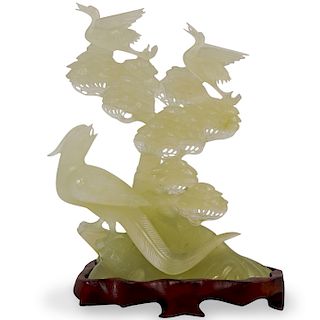 Chinese Carved Serpentine Jade Sculpture
