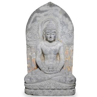 Antique Mandalay Sandstone Buddha
