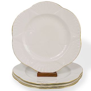(4 Pc) Shelley Bone Porcelain Dinner Plates