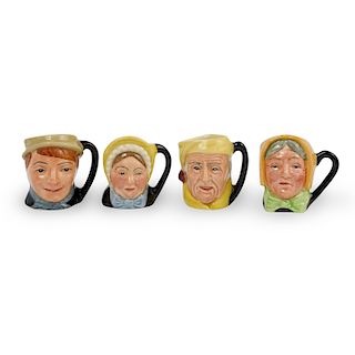 (4 Pc) Miniature Royal Doulton Porcelain Mugs