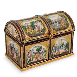 Capodimonte Judaica Porcelain Box