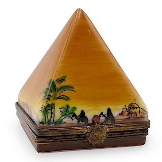 Limoges Giza Pyramid Porcelain Trinket Box
