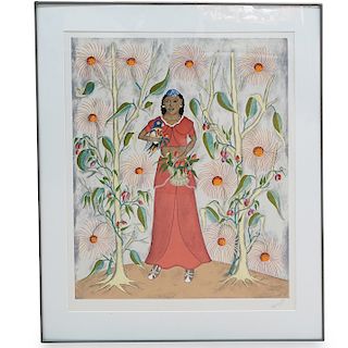Rigaud Benoit (Haitian, 1911–1986) "Erzulie" Signed Print