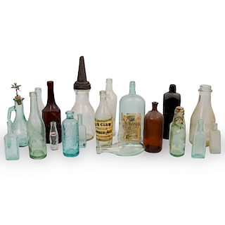 (21 Pc) Antique Glass Bottles