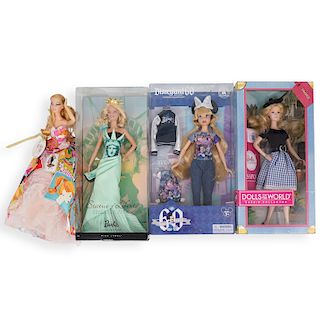 (4 Pc) Collectable Barbie Dolls