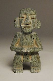 Carved stone Pre-Columbian figure