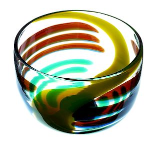 BERIT JOHANSSON, Salviati Art Glass Bowl