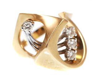14K Yellow Gold & DIAMOND Ring