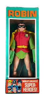 1972 Mego ROBIN Superhero Action Figure in Box