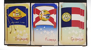 PAUL DUBOSCLARD, 48 State Flags, Serigraphs