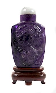Antique Chinese Purple Jade Snuff Bottle