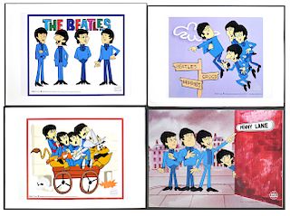 (4) 2009 Beatles Collector's Edition Sericels  