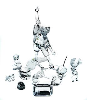 (11) Swarovski Crystal Miniatures, Animals, Clown
