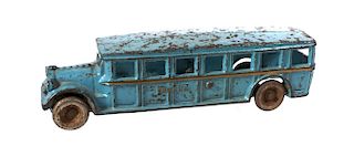 ARCADE Cast Iron Toy FAEGOL Motor Safety Coach Bus