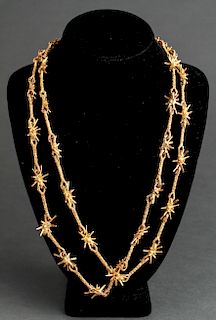Boucher Gold-Tone Barbed Wire Two-Strand Necklace