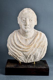 Antique Coptic Carved Bust of Severus Alexander