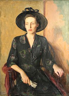 Alphaeus P. Cole Portrait of a Woman Oil on Canvas