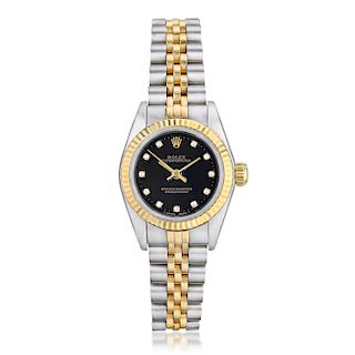 Rolex Ladies Oyster Perpetual Ref. 67193 in Stainless Steel and 18K Gold