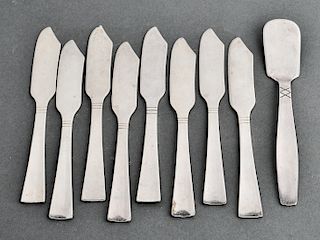 Allan Adler Silver Sunset Spreaders & Another 9 Pc