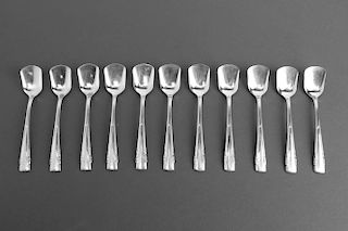 Radad Israel Silver Plated Dessert Spoons, 11 Pcs