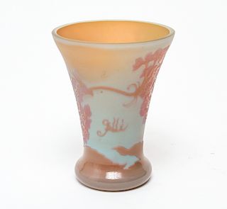 Galle Art Nouveau Cameo Art Glass Vase