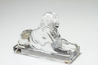 Baccarat Crystal "Egyptian Sphinx" Paperweight