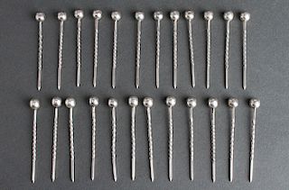 Taxco Sterling Silver Hors D'oeuvre Picks, Set 24
