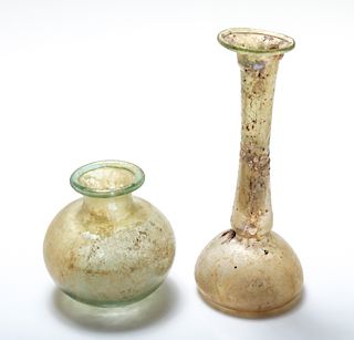 Ancient Roman Glass Vases, Group of 2