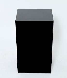 Modern Black Lacquered Display Pedestal