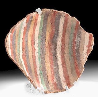 Inca Chucu Polychrome Pottery Plaque Fragment