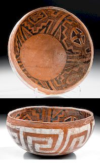Anasazi Wingate Black on Red Pottery Bowl